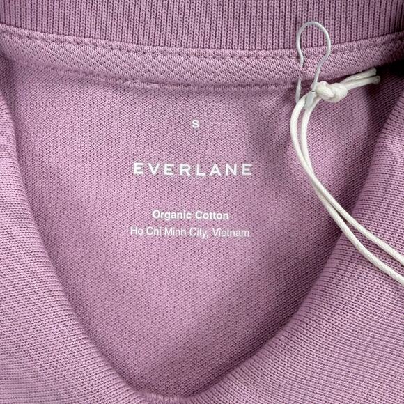 NWT Everlane The Organic Cotton Polo Shirt Short Sleeve Women's Small Mauve - Picture 4 of 15